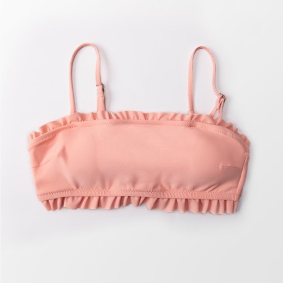 NEW•XL•PINK JUST PEACHY RUFFLED SWIM TOP - Picture 7 of 9